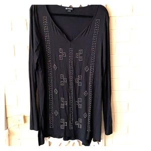Black long sleeve with crystal detailing